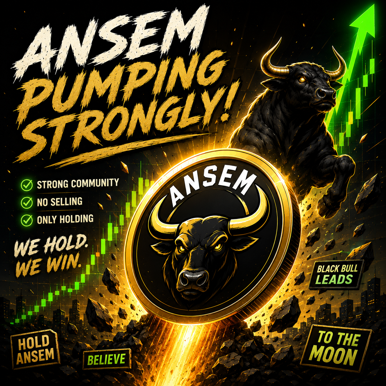 Ansem pumping strongly — black bull leads